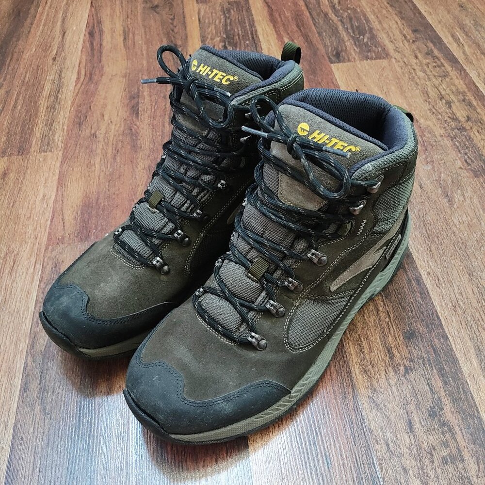 Hi-Tec Deco Mid WP Brown Suede Ankle Hiking Boots Waterproof Men’s Size 13